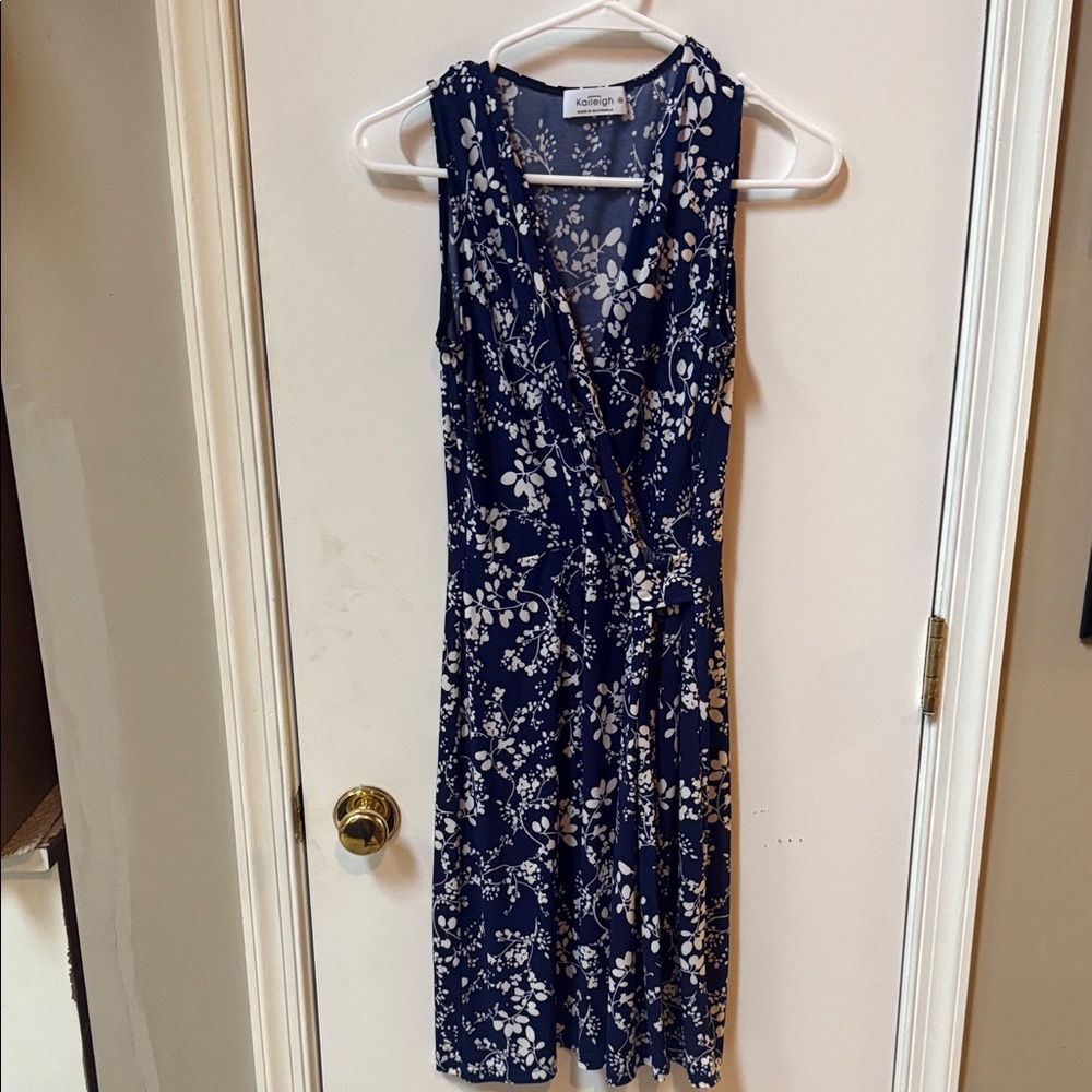 Kaileigh Blue Floral Midi Dress